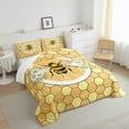 thumbnail image 3 of YST Cute Honeybee Comforter Set, Spring Garden Geometric Bedding, King, 3 of 5