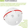 thumbnail image 5 of Champion Sports 9" Hollow Plastic Baseballs - Athletic Baseball Equipment - Practice Baseballs Plastic Hollow - Regulation Size Balls - Fun for All Ages - Lightweight/Durable - Pack of 12, 5 of 7