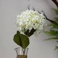 thumbnail image 3 of D-GROEE 3 Bouquet Fake Flowers Large Plants Artificial Silk Hydrangea Bush Wildflower Bouquet Rich Green Large Leaves Wedding Party Office Home Indoor Outdoor Decorations, 3 of 7