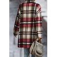 thumbnail image 2 of Autumn and Winter Women's Fashion Flip Lapel Mid-length Large Pockets Vintage Style Plaid Tweed Jacket, 2 of 4