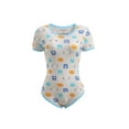 thumbnail image 6 of CutiePlusU Cotton Button Crotch Adult Onesie Romper Bodysuit Pajamas- Cutie Little Bear Print Grey S, 6 of 6