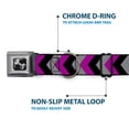 thumbnail image 5 of Buckle-Down Pet Collar, Dog Collar Metal Seatbelt Buckle, Chevron Purple Black Gray, 15 to 24 Inches 1.0 Inch Wide, 5 of 8