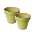 thumbnail image 1 of Algreen 18921 7 x 8 x 8 Po Jardinière à Bandes Rondes&44; Vert - Pack de 2, 1 of 1