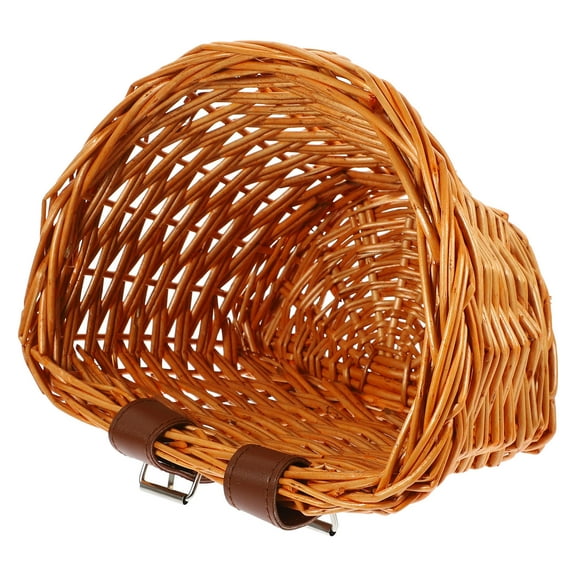 unbranded Small Bike Wicker Basket Bell Kids Handmade Bike Basket Child Toddler 23*18 Cm