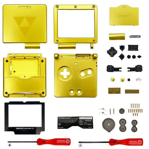 Replacement Housing for Nintendo GBA Game Boy Advance SP Shell Gold Zelda