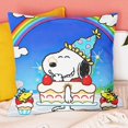 thumbnail image 3 of Almohada con estampado de anime de Peanuts, cojín suave con dibujos animados kawaii de Snoopy y Charlie Brown, cojín decorativo para sofá, silla, cama de coche, 3 of 5