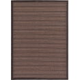 thumbnail image 1 of Unique Loom Outdoor Collection Transitional Indoor & Outdoor Casual Striped Tonal Border Area Rug, 7' x 10', Black/Brown, 1 of 2