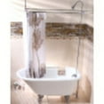 thumbnail image 3 of Aqua Eden VCT3D543019NT1 54-Inch Cast Iron Roll Top Clawfoot Tub with 3-3/8 Inch Wall Drillings, White/Polished Chrome, 3 of 5