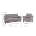 thumbnail image 3 of CorLiving Caroline Modern Light Gray Upholstered 2-Piece Chair and 3-Seater Sofa Set for Living Room - Elegant Sofa and Chair Set, Perfect Sofa and Chair Set of 2, Contemporary Furniture, 3 of 10