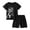 Black, variant on AWZXDE Summer Boys Beach Lightweight Mesh Tee And Shorts Set Playwear For 4-12 Years Outdoor Casual Kids Ensemble Black,7-8 Years