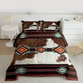 thumbnail image 2 of jejeloiu Brow White Cowhide Bedding Comforter Set,Rustic Cattle Hide Twin Comforter Sets,Country Farmhouse Lodge Bedding Set For Adult,Luxury Bedroom Decor Reversible,2-Piece, 2 of 8