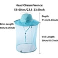 thumbnail image 2 of Mosquito Netting Bee Keeper Hat,Garden Bug Gnats Face Cover Head Net Veil Costume Dog Grooming Cap for Women Men Fishing 1Pack, 2 of 6