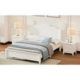 thumbnail image 5 of Full Size Platform Bed Frame In Retro Style, White Color, Solid & Stable, Slat Backed, No Box Spring, Simple Assembly Facts Design Wood, Long-lasting, Straightforward Breakthrough, 5 of 6