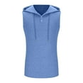 thumbnail image 5 of Lightning Sales of Today BiZtdJrK Slim Tunic for Man Sleeveless Track Gym Hooded Tank Tops Solid Casual Button Henley Shirts 2025 Bodybuilding Muscle Fit Vest Shirt Blue M, 5 of 8
