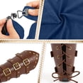 thumbnail image 3 of GOBWCOT Medieval Cloak with Hood for Men Renaissance Costume with Belt Bracers Halloween Cape Cosplay Accessories, 3 of 7