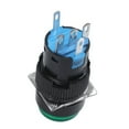 thumbnail image 6 of 2X AC 250V 5A SPDT 1NO 1NC 5 Pins Latching Green Push Button Switch W 220V LED Lamp, 6 of 8