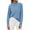 Blue, variant on Womens Ribbed Mock Neck Batwing Sleeve Sweater Knitted Pullover Sweaters