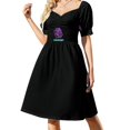 thumbnail image 1 of Chase Neon Rose diseño transparente púrpura/azul marino cian vestido de manga corta vestidos de playa para mujer, 1 of 7