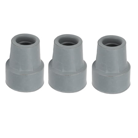 Xirurus 10pcs Rubber Crutch Tip Set Professional Portable Gray Walking Cane Tip Accessory for Elderly 0.7 Inch