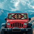 thumbnail image 3 of Yuyamidu Aztec Navajo Windshield Sun Shade Compatible with Wrangler JK JKU TJ 1997-2018, Foldable Sun Visor Blocks UV Rays, 3 of 7
