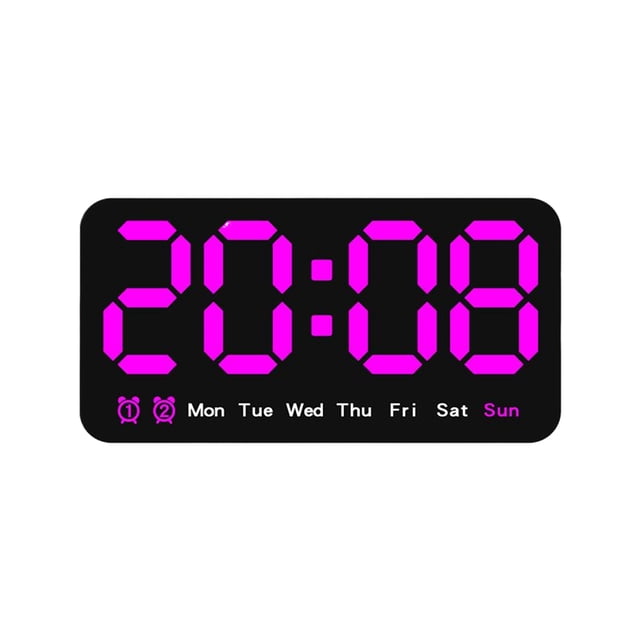 Wweixi Dual Adjustable Brightness Electronic Alarm Clock With Date Display 9. Display Style 6