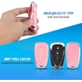 thumbnail image 4 of Key Fob Cover Compatible with Chevrolet Equinox Bolt Trax Sonic Blazer Trailblazer Traverse Cruze Keychain Case Holder Protector,Silver-Pink, 4 of 6