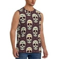 thumbnail image 2 of Xecao funny Skull star Print Men's Tank Top: Sleek Sleeveless Tee for Casual Sports and Beach Occasions-Medium, 2 of 7