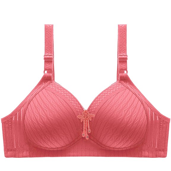 Darzheoy Wire-Free Bra for Women Solid Color Fashion Bowknot Comfortable Hollow Out Bra Underwear No Rims Women Bra 36/80C