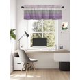 thumbnail image 4 of Kitchen Valances for Window, Country Wood Board Gray Purple Light Filtering Rod Pocket Valance Curtain, Farmhouse Gradient Plank Short Curtains Window Topper for Bedroom 42x18in, 4 of 7