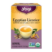 Yogi Tea Egyptian Licorice, Caffeine-Free Organic Herbal Tea Bags, 16 Count