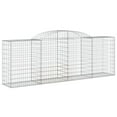 thumbnail image 3 of vidaXL Arched Gabion Baskets 4 pcs 118.1"x19.7"x39.4"/47.2" Galvanized Iron, 3 of 5