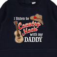 thumbnail image 3 of Inktastic I Listen to Country Music with My Daddy Guitar and Hat Baby Sweatshirt, 3 of 4