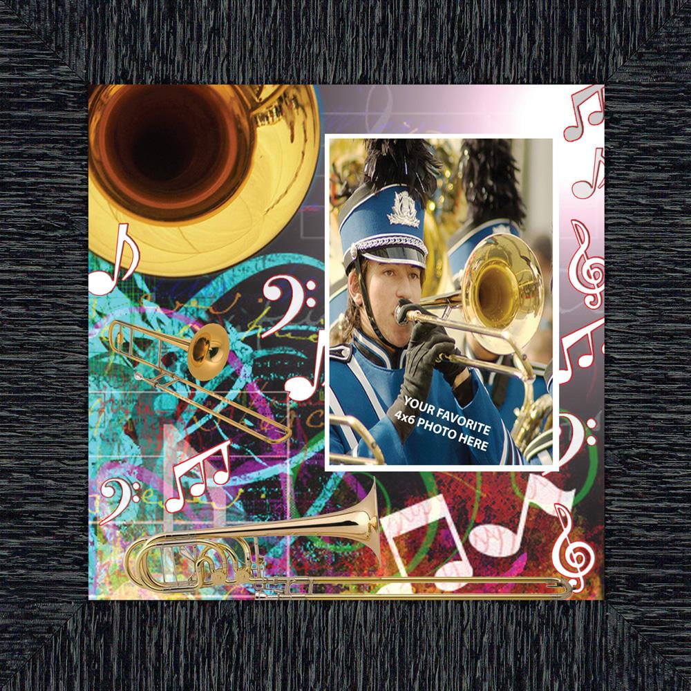 Trombone, Marching or Concert Band Personalized Picture Frame, 10X10