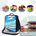 thumbnail image 4 of Lsque Urban Riverside Clock Tower Lunch Bag Lunch Box for Women Men Reusable Insulated Lunch Tote Bag,Leakproof Thermal Cooler Sack Food Handbags Case High Capacity, 4 of 9