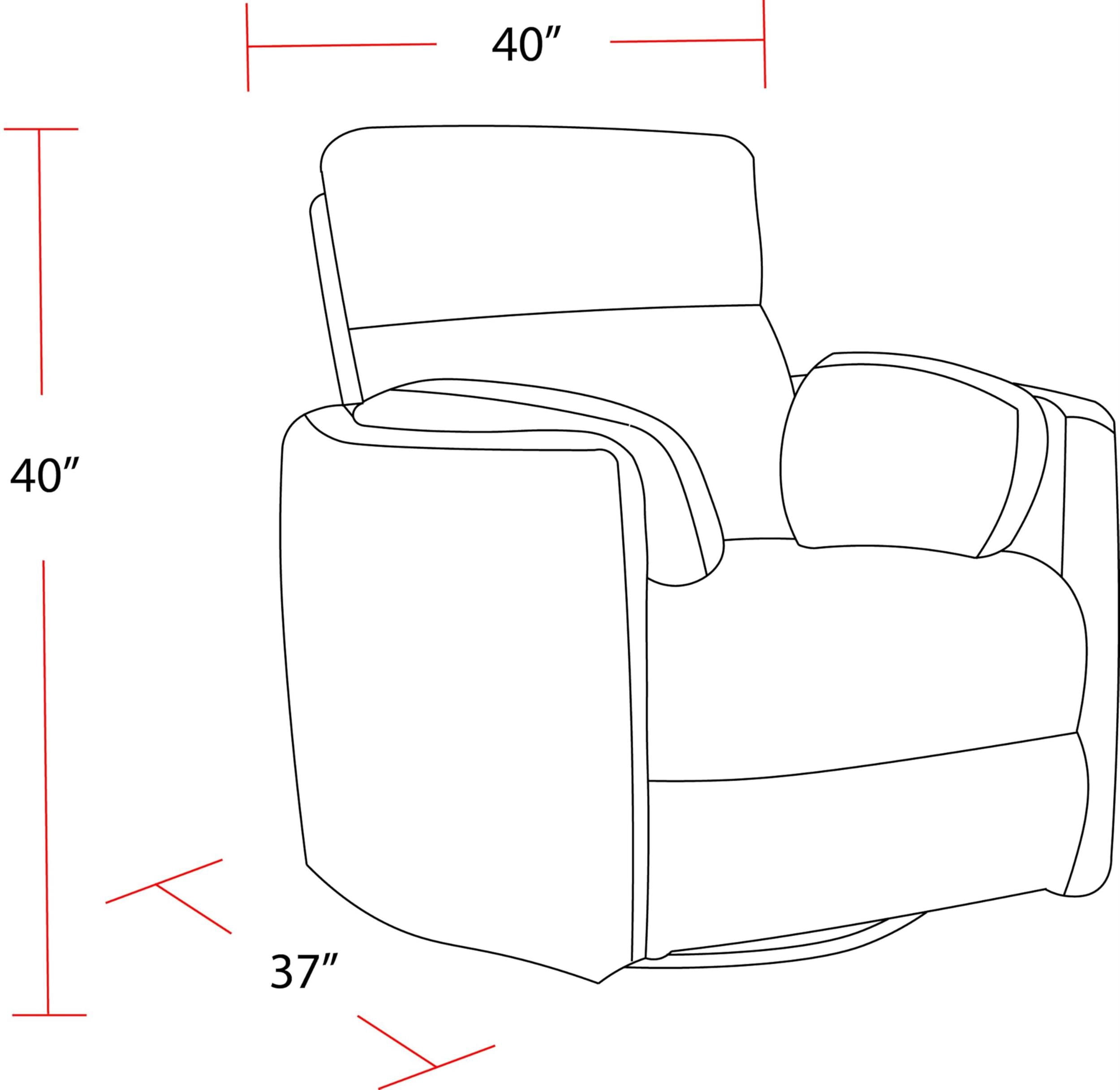 Pemberly Row Contemporary Fabric Power Swivel Glider Recliner in Natural Quartz