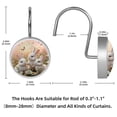 thumbnail image 4 of Imobaby 12 Pcs Metal Shower Curtain Hooks Rust Proof for Shower Curtain Liner - Little Rabbit Basking in the Sun, 4 of 8