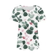 thumbnail image 5 of Giftesty Blouses for Women Dressy Casual Fashionable Women's Casual Short Sleeved Loose Round Neck Printed Top, 5 of 5