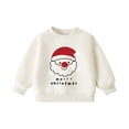 thumbnail image 2 of Sudadera sin capucha para niños, ropa deportiva de manga larga con estampado de letras, informal, gruesa, cálida, con cuello redondo, ropa deportiva para niños, top de algodón para niños, 2 of 6