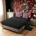 thumbnail image 5 of Manfei Retro Cheetah Camo Twin Bedding, Countryside Animal Print Bedding Comforter Set, Gray Crimson, Black Reversible, 7 Pieces, 5 of 6