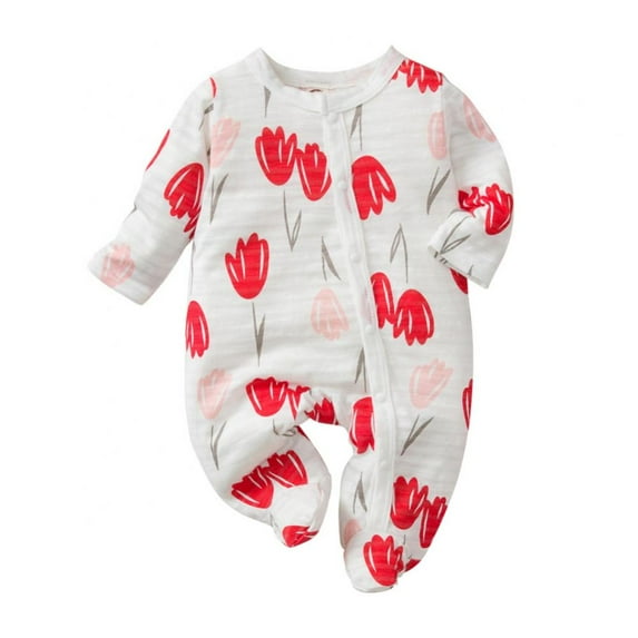 URMAGIC Baby Baby Boy Girl Footie Romper Jumpsuit, Cotton One-Piece Coverall 0-12 Months