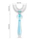 thumbnail image 4 of Cepillo de dientes de silicona en forma de U, boca completa, doble cara, dientes completos para niños, mordedores de 360 ​​grados con suministros de limpieza de dientes, pequeño, azul Advancent HA009125-04, 4 of 6