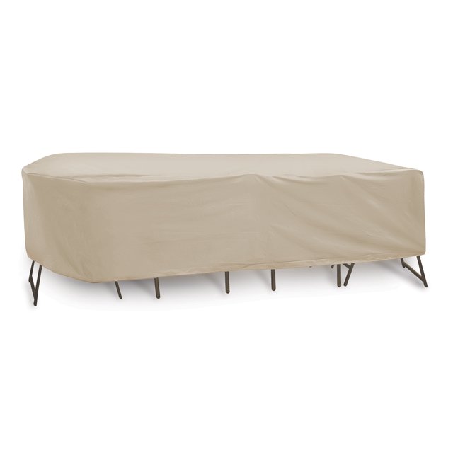 Protective Covers Imperméable Table de Patio et Chaise Haute Housse de Jeu, 80 Pouces x 96 Pouces, Table Ovale/rectangle, Tan - 1348-TN