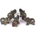 thumbnail image 2 of Carved Natural Dragon Blood Jasper Gemstone Elephant Healing Crystal Guardian Statue Figurine Crafts 2 inch, 2 of 2
