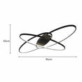 thumbnail image 4 of Loyalheartdy Geometric LED Dimmable Ceiling Light, Black 70W Flush Mount Chandelier for Bedroom, Living Room (Black), 4 of 8