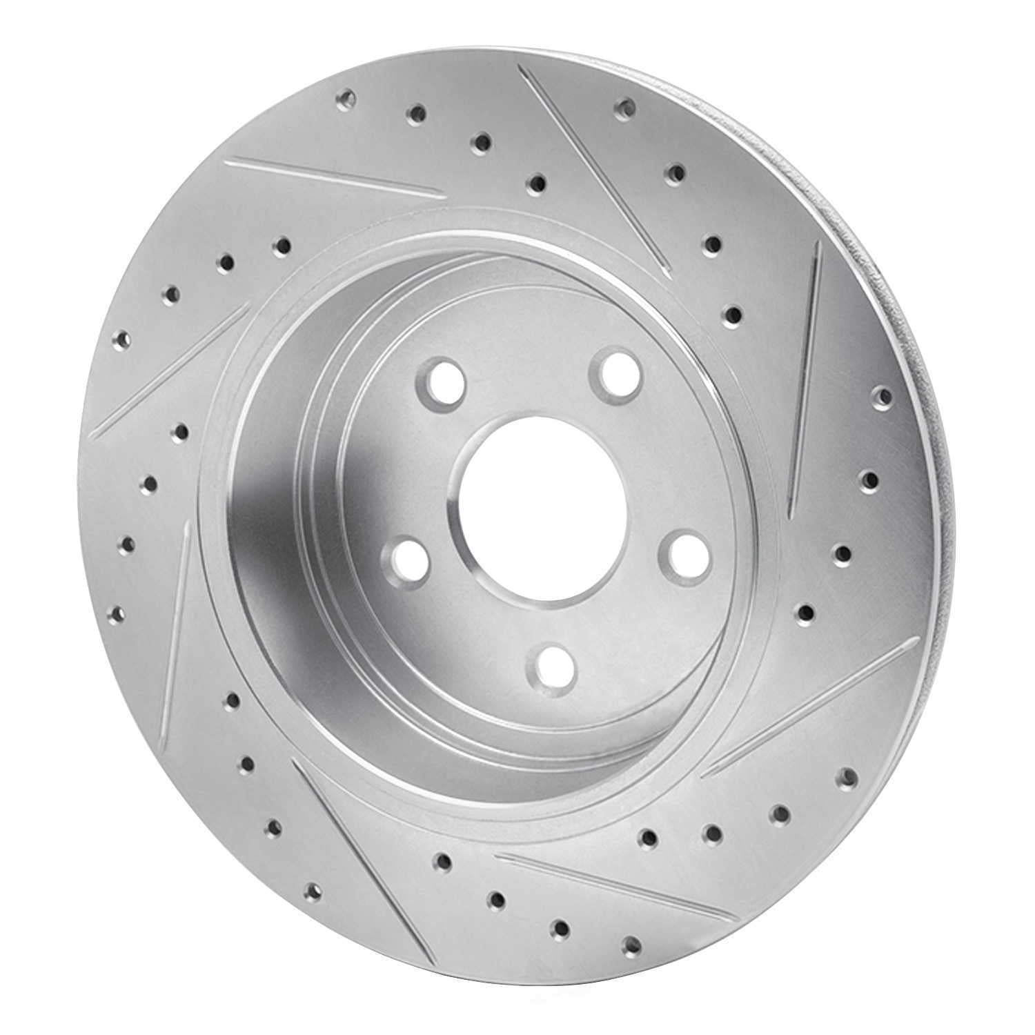 Dynamic Friction Company 631-42003L DFC Brake Rotor - Drilled And Slotted - Silver