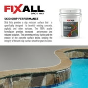 Skid Grip Anti-Slip Floor Coating, Slip-Resistant Pavement, Cement and Concrete Paint, Jet, 5 Gallon