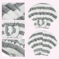 thumbnail image 5 of Coral Fleece Hair Drying Towel Dry Cap Adult Hair Drying Towel Lightweight Strong Absorbent Gray White, 5 of 7