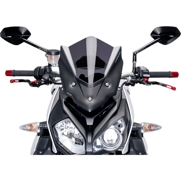PUIG HI-TECH PARTS Race Windscreen - 13-1/4" - Dark Smoke - BMW 7040F