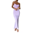 thumbnail image 2 of Coduop Women Backless Maxi Tank Dress,Long Strap Back Tie Up Sleeveless Bodycon Party Dresses, 2 of 6