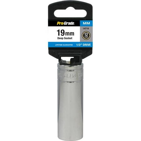 

Pro-Grade 14719 0.5 in. Drive x 19 mm 12 Point Deep Socket